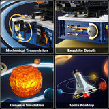 Solar System Building Sets with Light - Rotatable Space Exploration Building Toys with 9 Planets & Rocket Sets Science Astronomy Educational Gifts for Boys Girls Age 6+ Years Old Kids(775 PCS) CUBIMANA