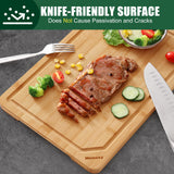 Homaxy Extra Large Organic Bamboo Cutting Boards for Kitchen, 20"x14" Wooden 2XL Cutting Board with Juice Groove and Handles, Charcuterie Butcher Block Wood Serving & Chopping Board - Pre Oiled Homaxy