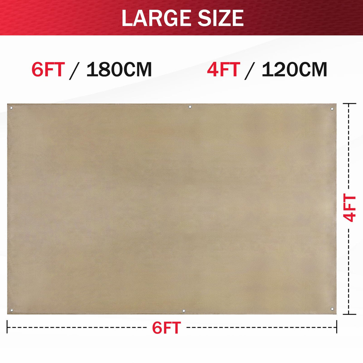 2 Pack Welding Blanket 4x6 ft - Heavy Duty Fiberglass Heat Resistant Fabric, 1022 °F Fire Resistant Blankets, High Temp Insulation Blanket for Industrial, Smoker, Camping, Grill kanhiro