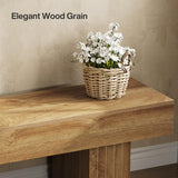 Tribesigns 55" Entryway Bench, Farmhouse Wooden End of Bed Bench, Long Dining Bench, Indoor Bench for Bedroom, Hallway, Dining Room, Mudroom, Light Brown Tribesigns