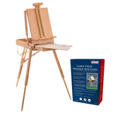 U.S. Art Supply Coronado Large Wooden French Style Field and Studio Sketchbox Easel with Artist Drawer, Palette, Premium Beechwood - Adjustable Wood Tripod Easel Stand for Painting, Sketching, Display U.S. Art Supply