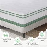 Novilla Hybrid Full Mattress, 10-Inch 5-Zone Gel Memory Foam Mattress for Motion Isolation & Support - Mid-Firm, In a Box Novilla