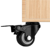 1.5 Inch Swivel Caster Wheels Set of 4, YEEMIGO Locking Casters Heavy Duty Total Capacity 330lbs, Metric M8×25mm Threaded Stem PU Casters with Brake, Castors for Hardwood Floor Carpet YEEMIGO