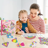 BANBBUR 16 Pcs Gem Art for Kids Age 4-8 8-12,Kids Crafts 5D Gem Diamond Art Kit with 5 Suncatchers/5 Keychains/6 Magical Stickers,Painting Art Crafts for Christmas BANBBUR