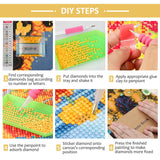 HEIBAGO Scenery Diamond Art Kits for Adults, 5D Full Drill Round Fantasy Lightning Painting Gems with Colourful Diamond Painting, Diamond Dots Perfect for Home Wall Decor 12x16inch HEIBAGO