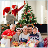 Zeyune 48 Pcs Christmas Sublimation Ornament Blanks 3.5"x2.48" Rectangle Double Sided Blanks Christmas Hanging Ornament Blank Personalized Sublimation Blank with Rope DIY for Christmas Tree Decoration Zeyune