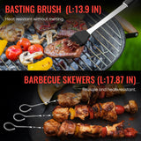 BBQ Accessories Grill Tools Set,Stainless Steel Barbecue Grill Accessories for Outdoor Grill,Barbecue Utensils Grilling Accessories Grilling Gifts for Men,Father's Day/Christmas/Thanksgiving Day Maywe Tanso