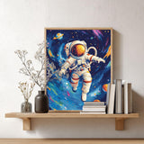 Astronaut Paint by Number, Space Paint by Numbers Kit for Adults, Outer Space Acrylic Painting, Planets Canvas Wall Art, Astronaut Floating Poster for Home Wall Decor - Universe(16x20inch) zouewit