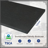 Tajsoon Tree Bookshelf 3 Tier Book Storage Organizer Shelves, Desktop Bookshelf Floor Standing Bookcase Display for CDs/Magazine/Books, Small Bookshelf for Bedroom, Living Room&Office, Black Tajsoon