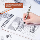 Nicpro 0.7 mm Art Mechanical Pencil Set in Storage Case, 3 PCS Metal Drafting Pencil Lead Pencil with 6 Tube HB Lead Refills, 3 Erasers, 9 PCS Eraser Refills for Artist Writing, Drawing, Sketching Nicpro