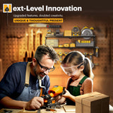 Spampur Power Tool Organizer Wall Mount with Charging Station, 8 Slots for Drill Organizer, Tool Battery Holder with 6 Outlet Power Strip, Drill Holder Heavy Duty Garage Organizers/Men's Gifts Spampur