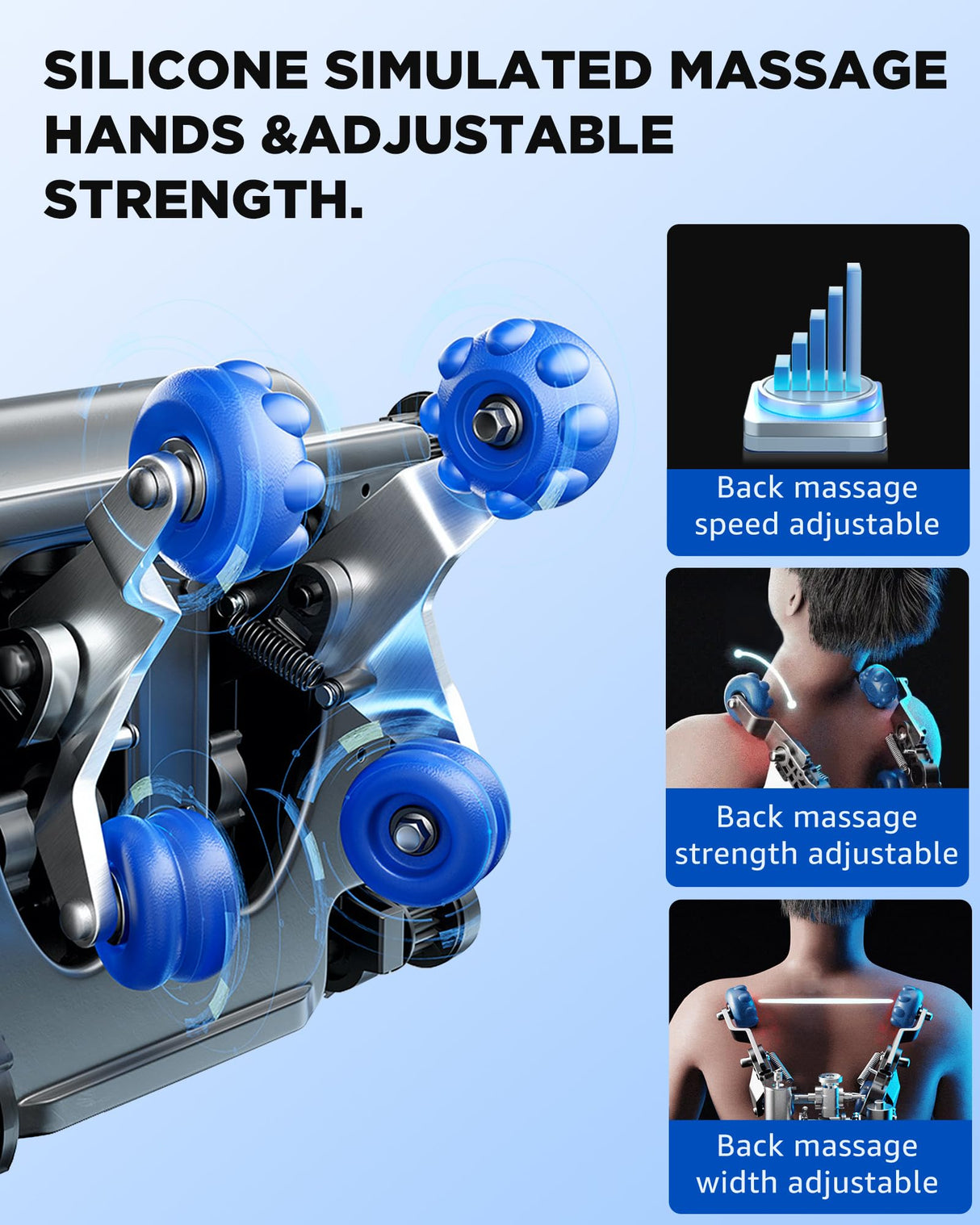 Oversize 4D Massage Chair Full Body Zero Gravity Massage Recliner Chair SL Track O2 Ionizer Motorized Extension Calf Kneading Massage Yoga Stretch Back Heating 20 Modes Space Saving AI Control Glossy CareTech