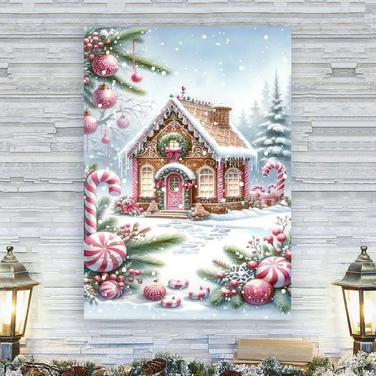 askkqtx Christmas Diamond Art Kits for Adults - Christmas Snowscape House Landscape Diamond Painting Kits Full Drill Crystal Rhinestone Gem Art Craft Kits for Home Wall Decor 12X16Inch askkqtx