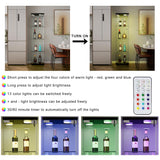 Yoluckea 4 Shelves Glass Display Cabinet with LED Light and Door, Floor Standing Clear Glass Curio Cabinet Collection for Living Room Bedroom 64.7”x16.7”x 14.3” Black(Upgrade Assembly) Yoluckea