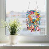 SENQAO Dream Catcher Hanging Diamond Art Painting Kits for Adults Beginners, 5D Special Shape Diamond Art Kits, Flowers Crystal Rhinestones Diamond Gem Art Painting for Home Garden Wall Decor SENQAO