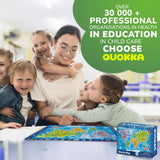 QUOKKA 100 Piece Puzzles for Kids Ages 4-6 – 3 Pack Floor Puzzles for Kids 8-10 Year Old – Learning Games World Map & Space 5-7 – United States Educational Puzzles for Toddlers 3-5 QUOKKA