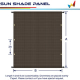 Windscreen4less 12'x18' Outdoor Pergola Replacement Shade Cover Canopy for Patio Privacy Shade Screen Panel with Grommets on 2 Sides Includes Weighted Rods Breathable UV Block Brown Windscreen4less