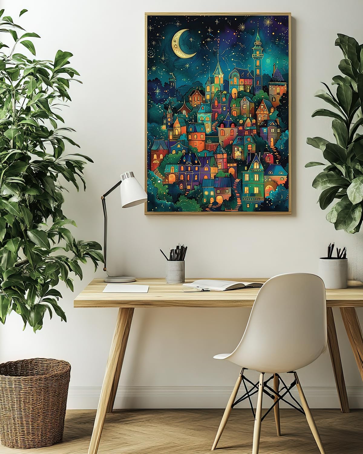 Starry Night Diamond Art Kits for Adults, Crafts 5D Diamond Painting Dot Kit for Adult Beginners, Abstract Landscape DIY Round Dots Full Drill Diamonds Paintings Art for Home Wall Decor Gifts 12X16 In Luckyrichrui