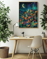 Starry Night Diamond Art Kits for Adults, Crafts 5D Diamond Painting Dot Kit for Adult Beginners, Abstract Landscape DIY Round Dots Full Drill Diamonds Paintings Art for Home Wall Decor Gifts 12X16 In Luckyrichrui