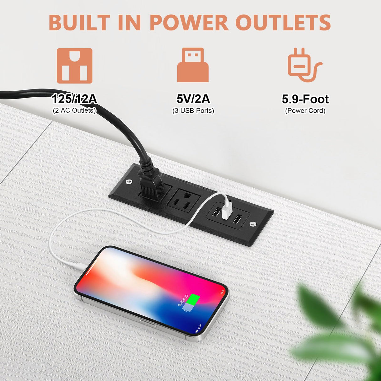 BTY Floating TV Stand with Power Outlet Wall Mounted Entertainment Center for Under TV Storage, White TV Console for 50 Inch TV, for Living Room, Bedroom BTY