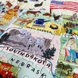 Puzzles for Adults 1000 Pieces - Illustrated US Map Puzzle - United States USA 1000 Piece Puzzle for Adults and Kids Puzzles - 100% Recycled Cardboard by bopster Bopster