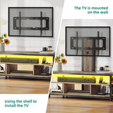 YITAHOME TV Stands for Living Room, 65 inch TV Stand with Mount and Power Outlet, Entertainment Center with Storage, Led TV Stand for 55/6065/70 inch TV, TV Console Cabinet for Living Room, Grey YITAHOME