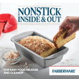 Farberware Nonstick Bakeware 9-Inch x 5-Inch Loaf Pan, Gray - Farberware