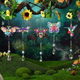 Kigley 6 Pcs Diamond Painting Suncatcher 3D Diamond Painting Wind Chime DIY Crystal Wind Chimes Art Suncatchers for Adults Kids Home Garden Window DIY Craft Kigley