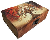 RK Collections Spiritual Tree of Life Wooden Jewelry Box for Keepsake | Trinket Box Case/Holder for Home Decor Gifts | 6.5" x 4.3" x 2.3". (7TOLS) RK Collections