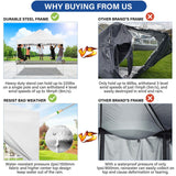 Tooluck 10x10 Pop up Canopy Commercial Heavy Duty Canopy Tent with 4 sidewalls Easy Up Outdoor Party Tent Instant Canopy All Season Windproof & Waterproof Gazebo with Roller Bag,White(Frame Thickened) Tooluck