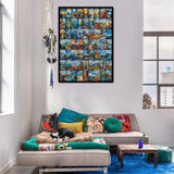 National Parks Puzzle Art Puzzles for Adults 1000 Pieces, Painting Jigsaw Puzzles Van Gogh National Park Puzzles, Volcano Yellowstone Travel Puzzles for Adults Scenery Puzzle BBOLDIN