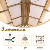 Domi 12' X 16' Hardtop Gazebo, Permanent Outdoor Gazebo with Polycarbonate Double Roof, Aluminum Gazebo Pavilion with Curtain and Net for Garden, Patio, Lawns, Deck, Backyard domi outdoor living