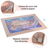 Lavievert Wooden Jigsaw Puzzle Board with Dust-Proof Cover, Lightweight & Portable Puzzle Mat Storage Saver with Non-Slip Surface for Up to 1000 Pieces - Khaki LAVIEVERT