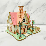 3D Wooden Puzzles for Adults Wooden House Building Model Kits, Hut Model Log Cabin Model Kits, 3D Jigsaw Brain Teaser Puzzles, Sunflower Manor 6.5" × 5.3" × 4.7 " MPIUET