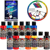 Createx Top 12 Wicked Airbrush Paint Colors and Reducer with The Master How to Airbrush Book and Color Wheel Createx