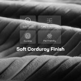 Marsail Modular Sectional Sofa, 111" L-Shaped Modular Sectional Couch with Deep Seat, Freely Combinable Sectional Clound Sofa for Living Room, No Assembly, Plush Corduroy Fabric, Grey Marsail