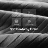Marsail Modular Sectional Sofa, 80" L-Shaped Modular Sectional Couch with Deep Seat, Freely Combinable Sectional Clound Sofa for Living Room, No Assembly, Plush Corduroy Fabric, Grey Marsail
