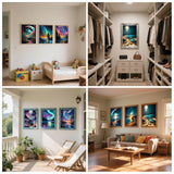 12 pk 5D Large Advanced Diamond Art Kits for Adults Multiple Packs DIY Club Round Full Drill Diamond Painting Moon Colorful with Crystal Gem Art Painting Kits Set Beginners Canvases12 x 16 Inches Generic