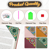 WIVICO 4 pcs Diamond Painting Bookmarks, DIY Diamond Art Kits for Adults, Book Corner - Protecting Bookmark Craft Supplies Kits for Book Lovers(Mandala) Wivico