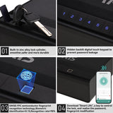 NASTAIS Biometric Gun Safe for 2 Pistols, Handgun safe, 4 Ways 0.1s Quick Access with APP/Fingerprint/Passcode/Key Unlock, Gun Lock Box for Home Bedside Nightstand Cloakroom Car NASTAIS