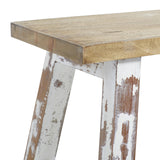 Deco 79 Wood Home Bench Entryway Bench with Brown Wood Top, Bedroom Bench 20" x 13" x 18", Brown Deco 79