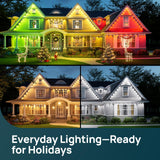 Linkind Permanent Outdoor Lights HP5,Smart AI RGBTW 100ft Christmas Lights, 85 Scenes Modes for Daily Holiday Halloween Decorations,IP67 Waterproof, Works with Alexa,Google Assistant Linkind
