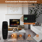 GOFLAME 23 Inch Electric Fireplace Insert, Recessed Quartz Fireplace Heater with 6 Flame Modes & 5 Brightness, Breathable Design, Remote Control, 8H Timer, Overheat Protection, 1500W GOFLAME