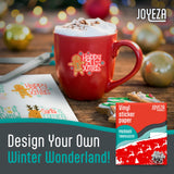 JOYEZA Premium Printable Vinyl Clear Sticker Paper for Inkjet Printer - 25 Sheets Translucent Waterproof, Dries Quickly Vivid Colors, Holds Ink well - Inkjet & Laser Printer JOYEZA