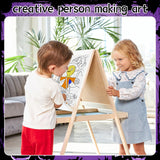 6 Packs Halloween Pre Drawn Stretched Canvas Paint by Numbers Kit with Framed Canvas brushes acrylic paint Halloween DIY Acrylic Landscape Oil Painting Arts Crafts for Beginners, Students, Party Favor Yizeda