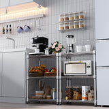 MZG 450 lbs Wire Storage Shelving 3-Tier Utility Shelving Unit Steel Organizer Wire Rack for Home,Kitchen,Office,Chrome(11.8" D x 17.7" W x 26.3" H) M MZG