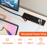 JOISCOPE 55 x 24 inch Adjustable Electric Standing Desk (3AC, USB, Type-C) with 2 Memory Heights, 25 mm/s Lift Speed, Gaming Study Drafting Sit Stand Desk for Home Office Bedroom, White JOISCOPE