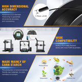 SUNLU 3D Printer Filament Bundle Muticolor, PLA Filament 1.75mm Matte, Neatly Wound Filament, Smooth Matte Finish, 2kg in Total, 0.25kg Spool, 8 Packs, Black+White+Grey+Clay+Green+Pink+Blue+Red SUNLU