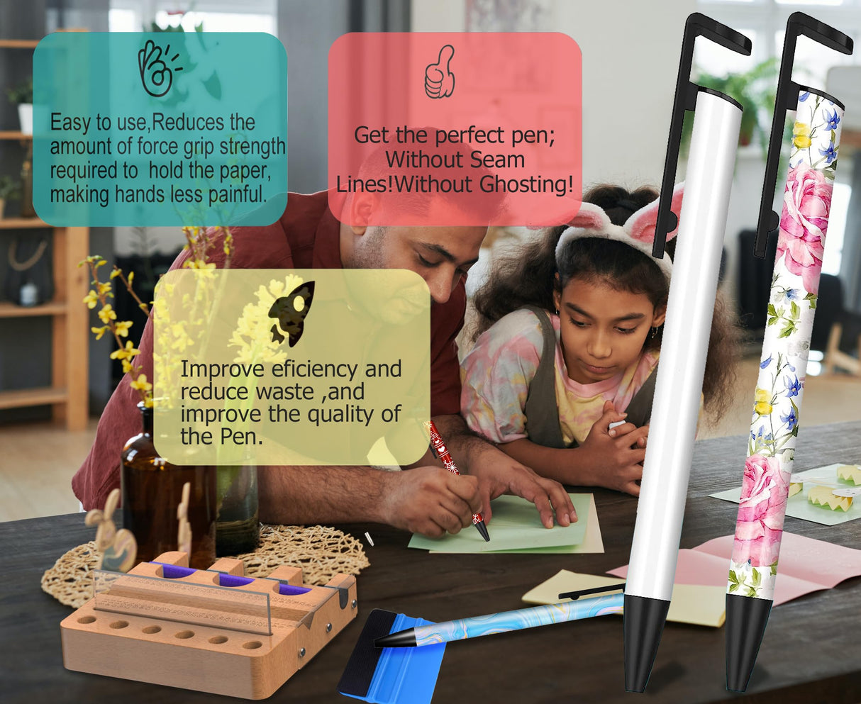 DAFENCHI Sublimation Pen Pincher, Pen Sublimation Tool, Pen Clamp for Sublimation Blank Pens & Vinyl Stickers, Sublimation Crafting Pen Holder DAFENCHI