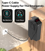 QINGENO Quick-Access Mounted Nightstand Handgun Gun Safe,Auto Open Lid Smart Pistol Safe with Keypad Lock/Key Lock (QG8002E Keypad) QINGENO